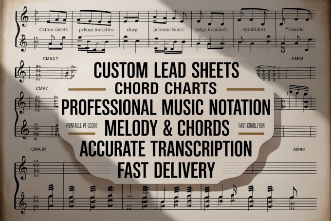 create custom lead sheets, chords and professional music notation