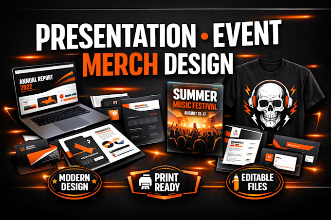 design modern presentation event merch gr that elevate your brand