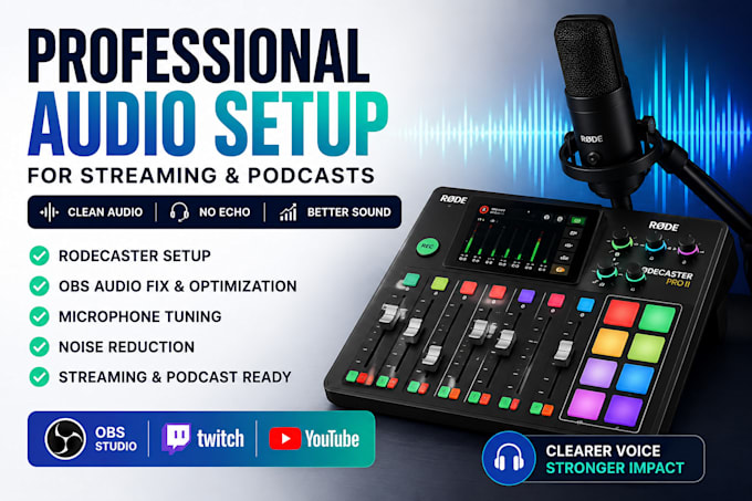 setup rodecaster pro ii for clean audio on obs for streamers