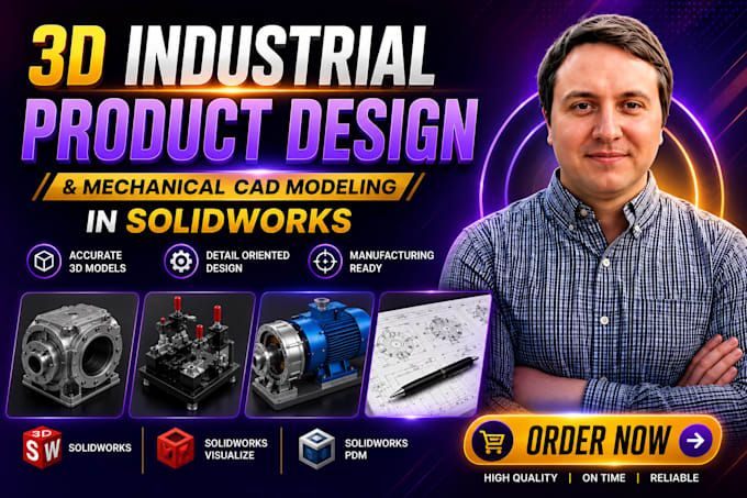 Do 3d industrial product design and mechanical cad modeling in ...