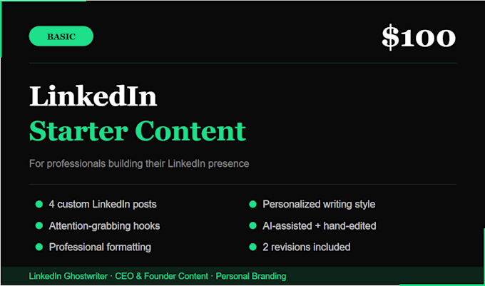write high converting linkedin posts as a ghostwriter for ceos and founders