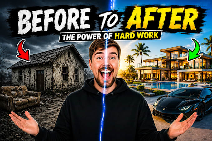 design viral youtube thumbnails in mrbeast style