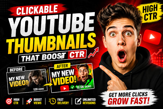 design clickable youtube thumbnails that boost CTR