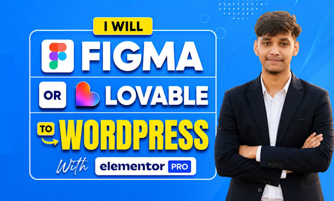 convert figma or lovable design to wordpress elementor website