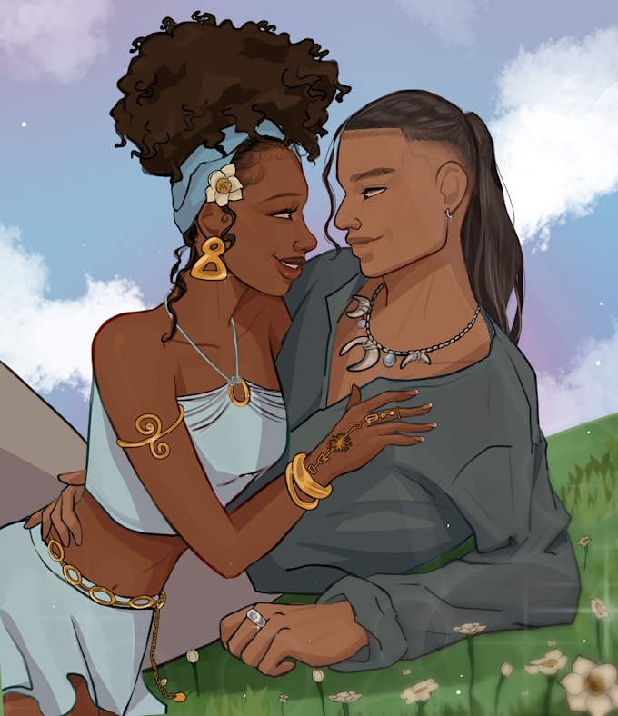 draw couple art for you
