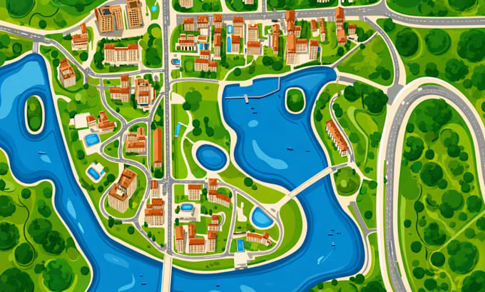 design a custom tourist map, travel map and vector map illustration