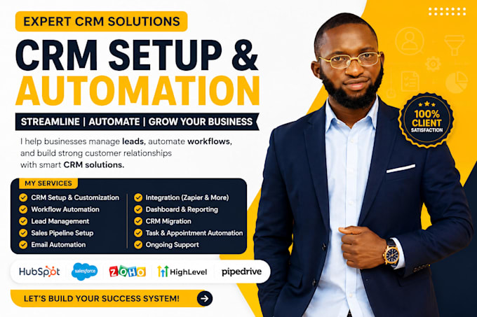 setup your pipedrive CRM, automations, sales pipeline and integrations