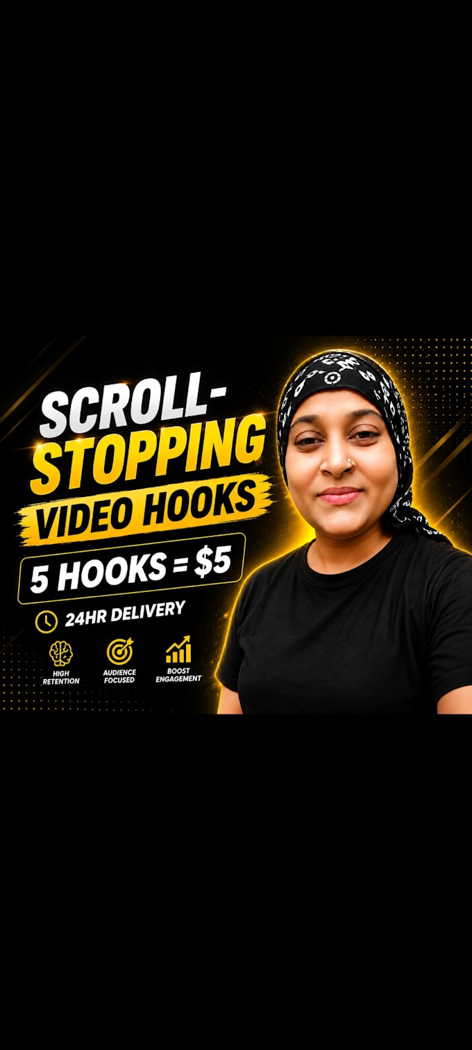 write 5 scroll stopping hooks for your short videos