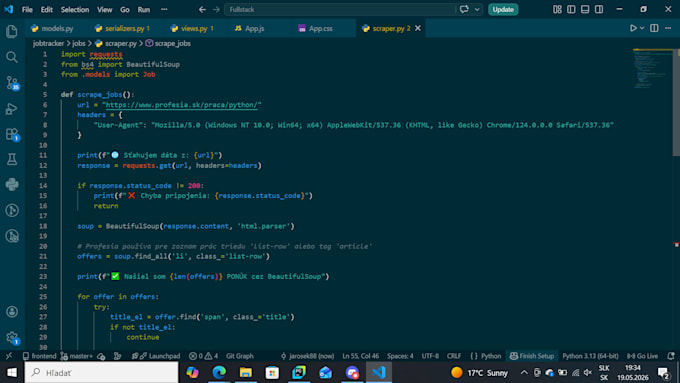 do python web scraping, data extraction and automation