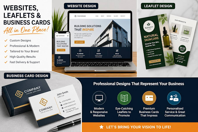 design websites, leaflets, and branding materials