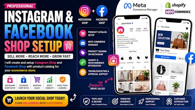 create facebook and instagram shop with product catalog setup