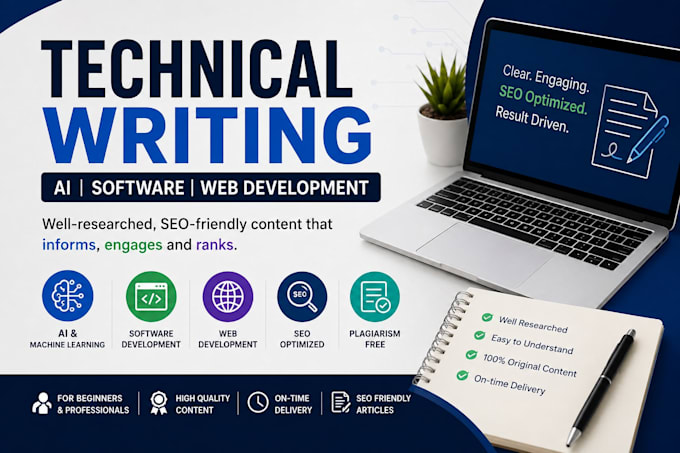 write technical blogs for ai software and web development
