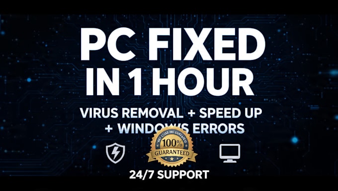 fix slow pc virus removal windows error fast remote support