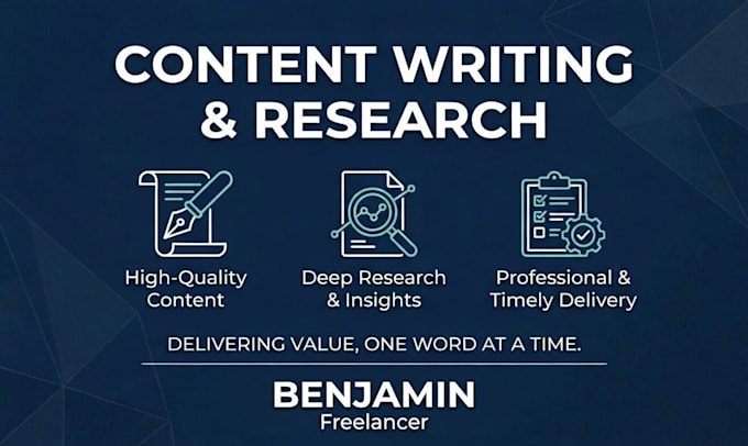 write engaging content, articles, and research reports