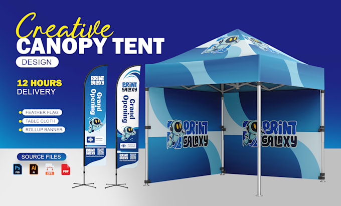 create canopy tent, flag and trade show booth designs