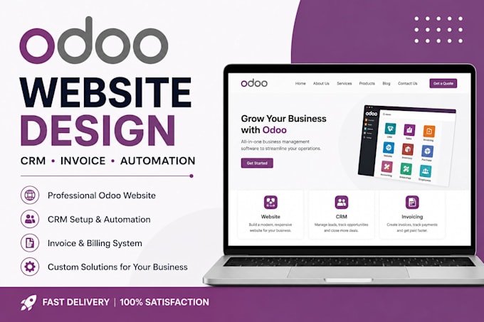Design odoo website, setup crm and automate invoice system by Nidhi_har ...