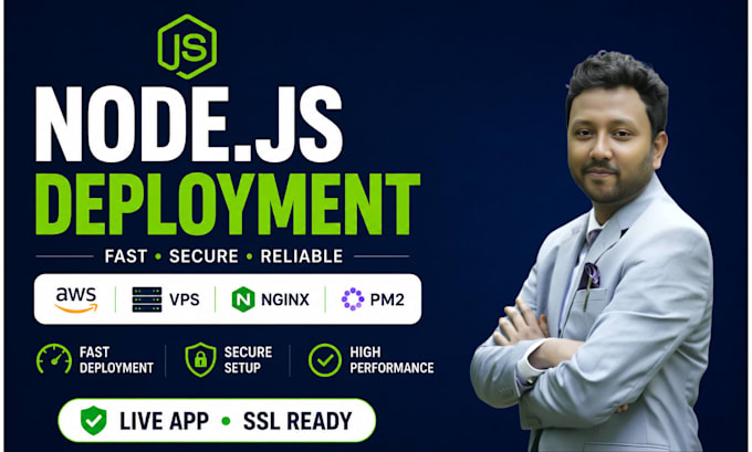 deploy node js app on aws ec2, ubuntu or vps server