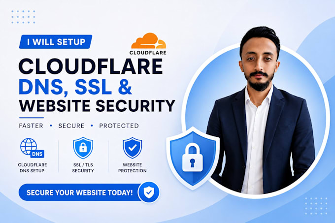 setup cloudflare dns ssl and website security