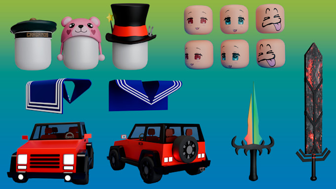 create the beautiful optimized, custom ugc items for roblox