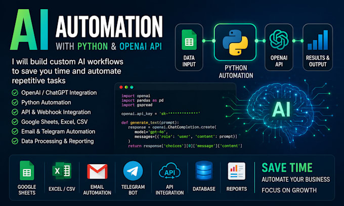 create custom ai workflow automation with python