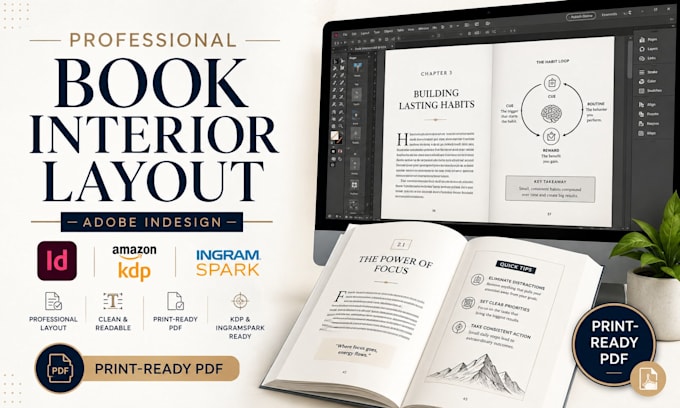 design professional book interior layout in adobe indesign for KDP