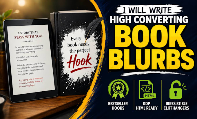 write high converting book blurb and kindle book description