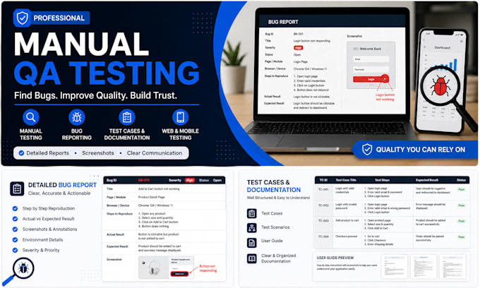 do manual QA testing for web and mobile apps