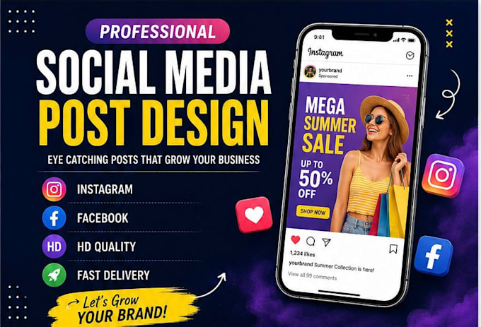design professional instagram and facebook posts