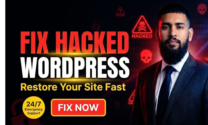 fix hacked wordpress site and do complete virus removal fast