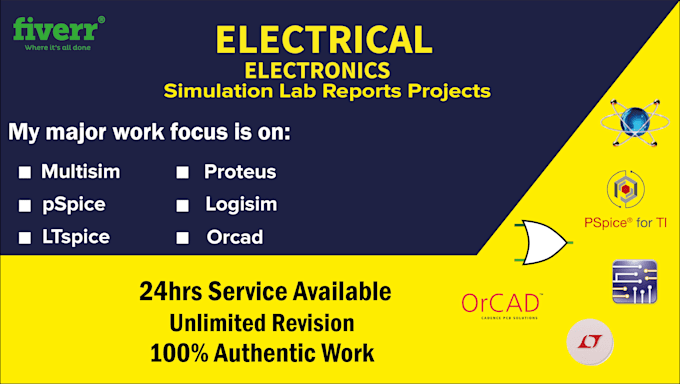do circuit simulation in proteus, multisim, ltspice, pspice, and logisim