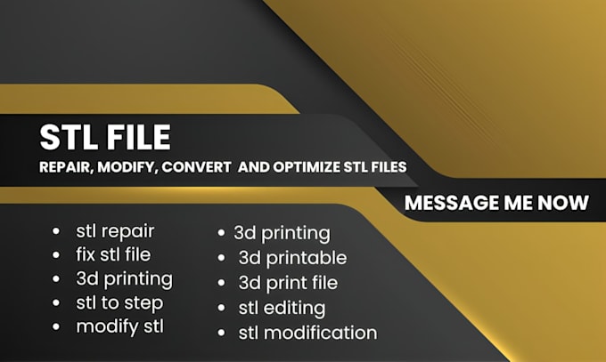 repair, modify, convert stl files and optimize stl files for perfect 3d printing