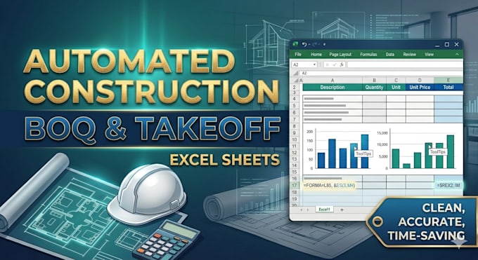 create construction boq and quantity takeoff excel sheets