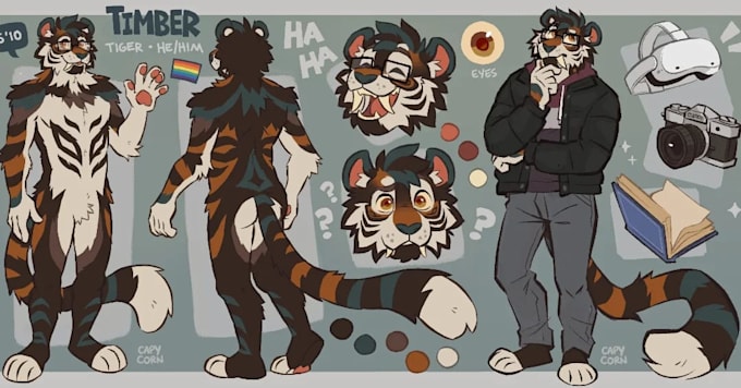 draw furry ref sheet reference sheet anthro ref sheet fursona character oc