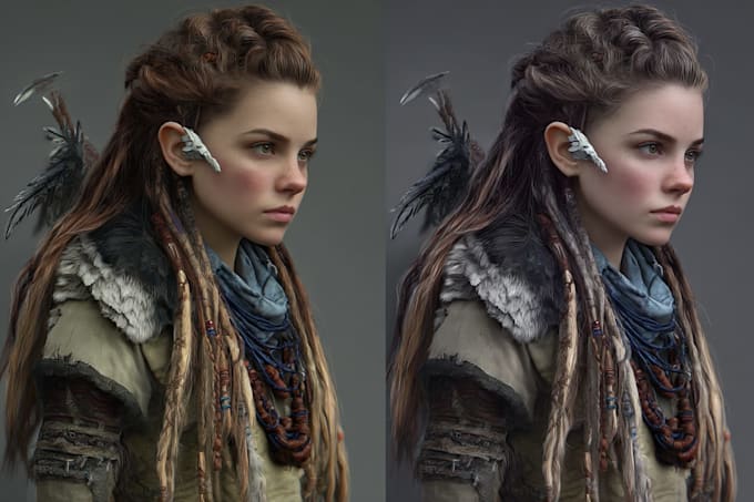 design and illustrate realistic characters