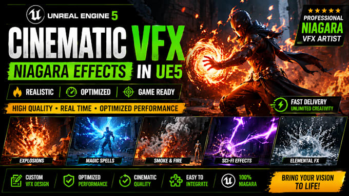 create cinematic vfx and niagara effects in unreal engine 5