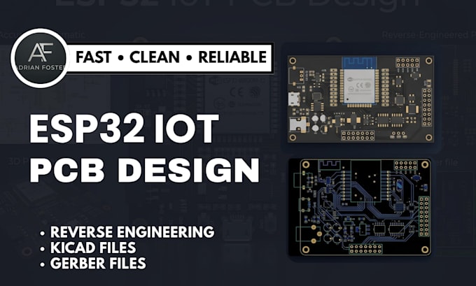 design esp32 iot circuits, schematics, custom pcb board and reverse engineering