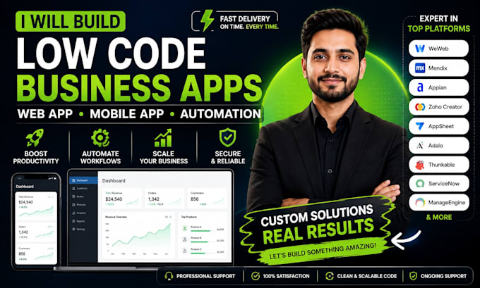 build app with weweb, sap build apps, mendix, appian, zoho creator, appsheet