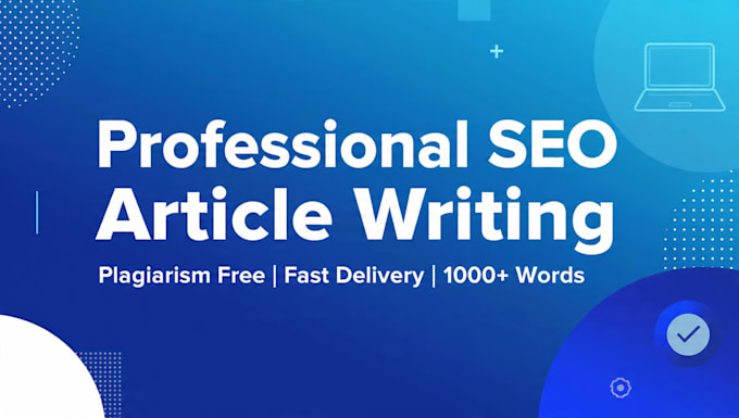 write SEO blog posts and articles for your website