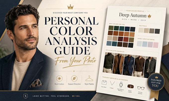 create a men color analysis guide from your photo