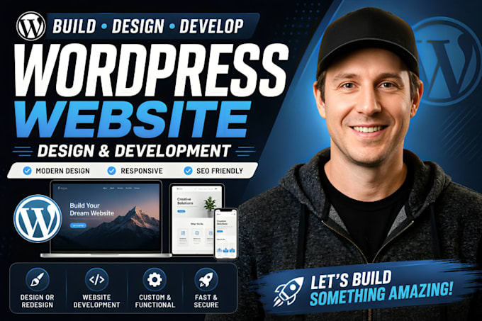 build wordpress website, design or redesign wordpress and website development