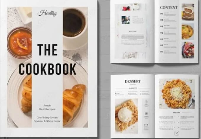 write best quality cookbook recipe cookbook design