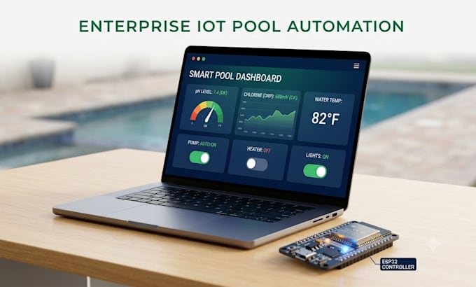 build custom iot pool automation system and web dashboard