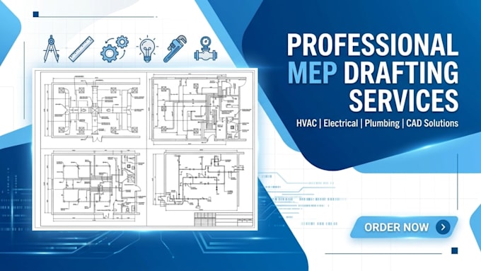prepare mep drawings including hvac electrical and plumbing layouts