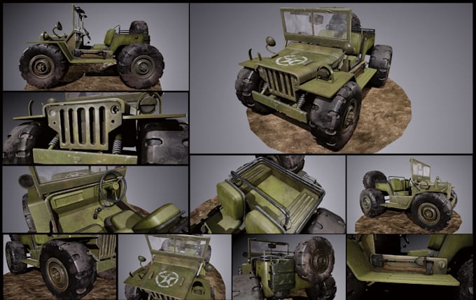 design and render 3d props and environment