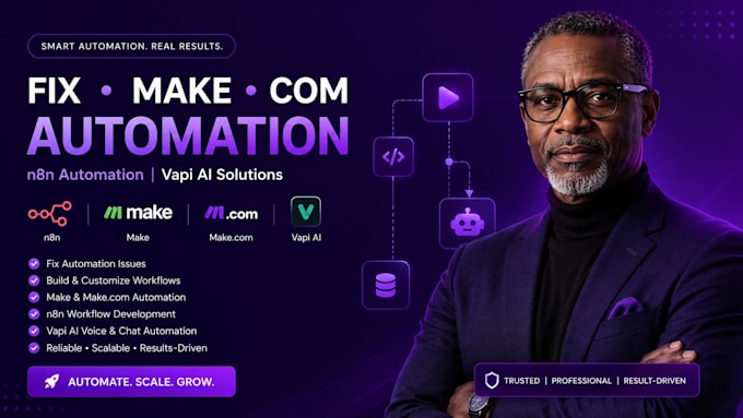 fix make com, make automation, make com automation, n8n automation, vapi ai
