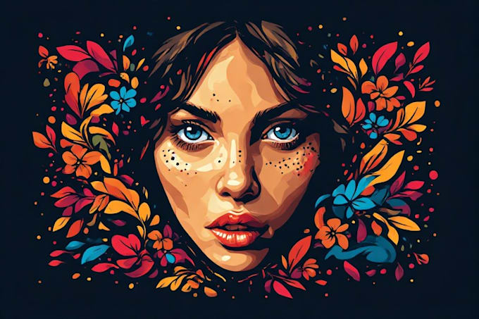 design eye catching vector portrait art and illustration