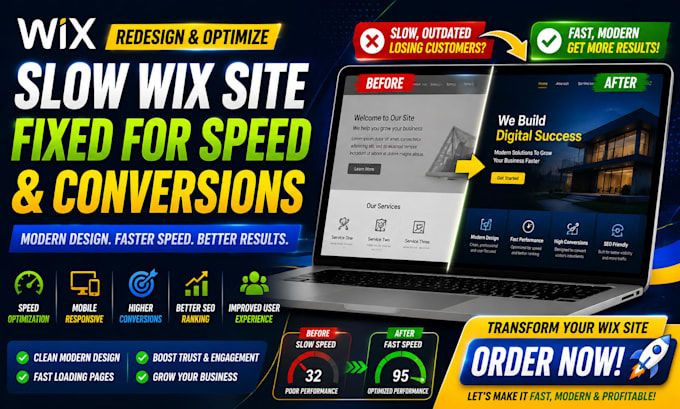 redesign and optimize your wix website, fix bug issues and website overlapping