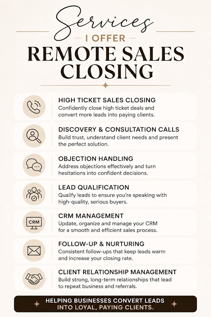 be your ecommerce sales closer and digital course sales professional