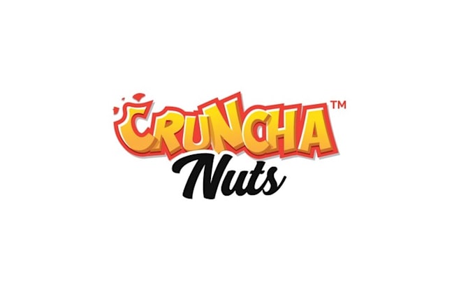 design cruncha nuts coated peanuts logo