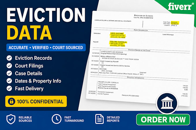 provide eviction records all over texas